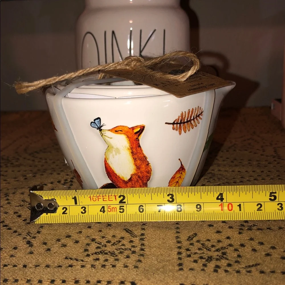 Rae Dunn Fall Measuring Cups Set of 4 (Raised Fox and Leaves)